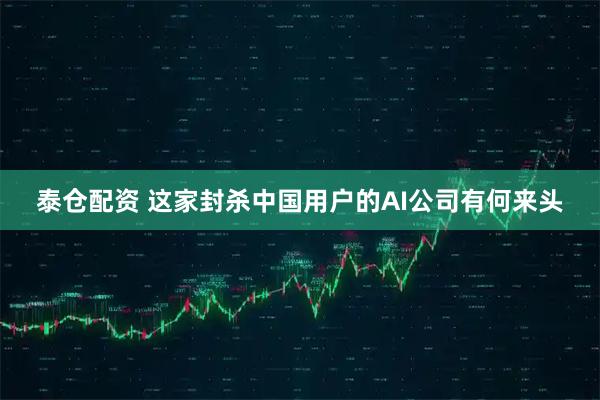 泰仓配资 这家封杀中国用户的AI公司有何来头